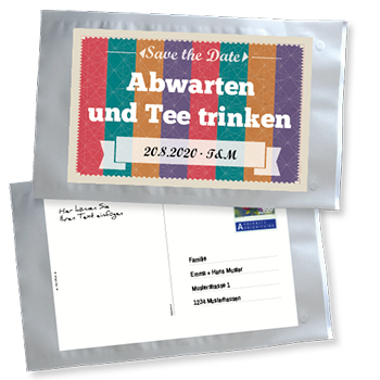 1002_Tee-Postkarte | Abwarten und Tee trinken