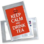 1033_Tee-Postkarte | Keep calm and drink tea - orange