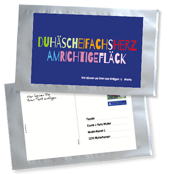 1045_Tee-Postkarte | duhäscheifachsherzamrichtigefläck