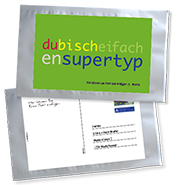 1048_Tee-Postkarte | dubischeifachensupertyp