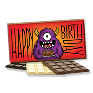 Foto-Schokolade Monster Happy Birthday