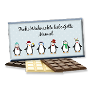 Weihnachts Foto-Schokolade 1139 | Pinguine