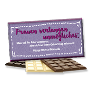 Foto-Schokolade für Frauen 1152 | Frauen verlangen unmögliches...