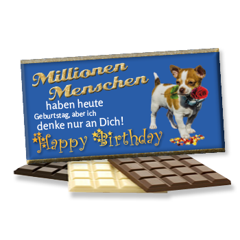 Foto-Schokolade 1153 | Millionen Menschen habe heute Geburtstag