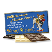 Foto-Schokolade 1153 | Millionen Menschen habe heute Geburtstag