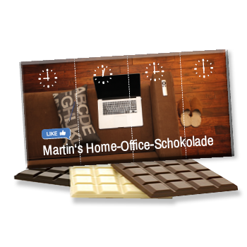 Foto-Schokolade 1179 | Home-Office in 4 Teilen