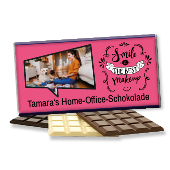 Home-Office Schokoladengruss, Smile is the best Makeup
