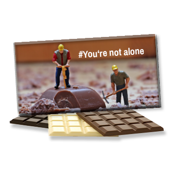 Home-Office Schokoladengruss #You‘re not alone