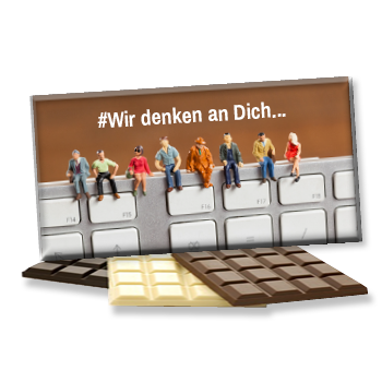 Home-Office Schokoladengruss #Wir denken an dich