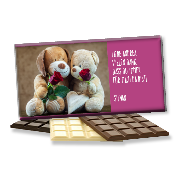 Muttertags-Schokolade - Teddybären