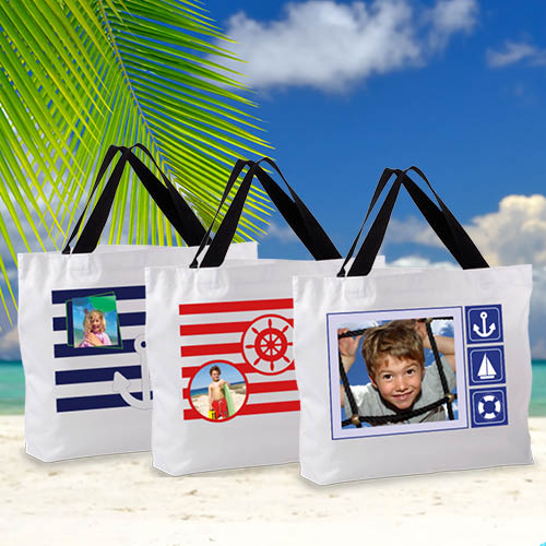 Strandtasche mit eigenem Foto uns Namen. - der Hit für Strand und Pool