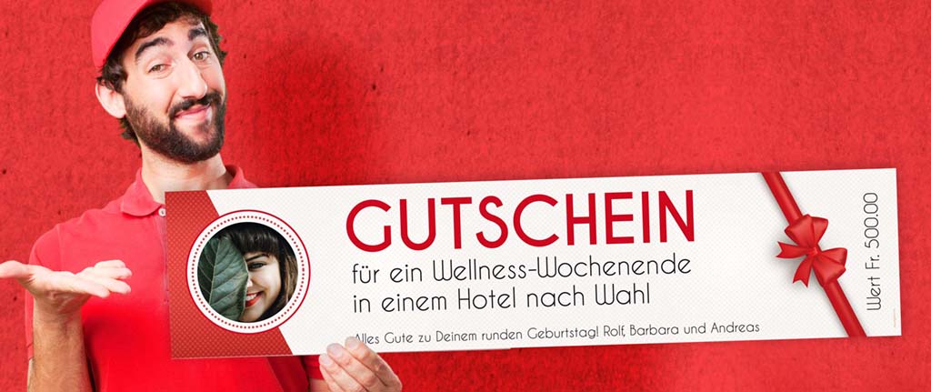 XXL-Gutschein als Bannerdruck