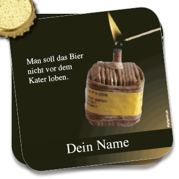 Foto-Bierdeckel als Untersetzer