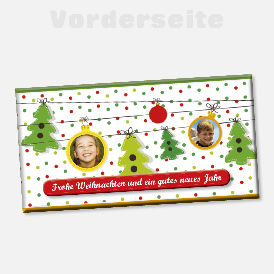 Weihnachts-Foto-Schokolade 1017 | Frohe Weihnachten