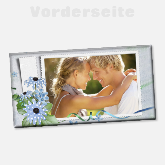 Foto-Schokolade 1020 | Postkarte mit Blumen