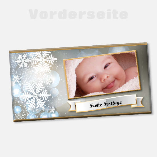 Weihnachts-Foto-Schokolade 1048 | Schneeflocken