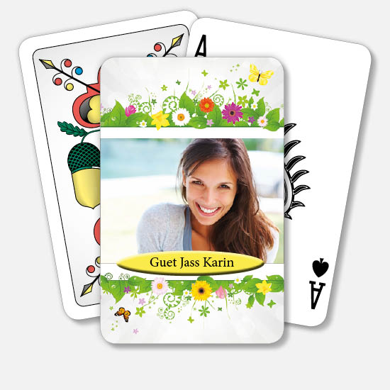 Jasskarten/Pokerkarten 1070 | Blumenmuster