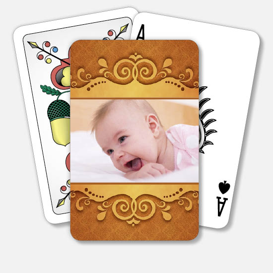 Jasskarten/Pokerkarten 1074 | Goldrahmen