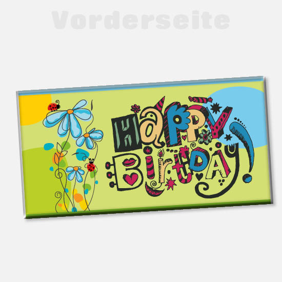 Foto-Schokolade 1112 | Glückwunsch zum Geburtstag