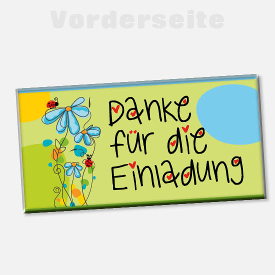 Foto-Schokolade 1113 | Danke für die Einladung