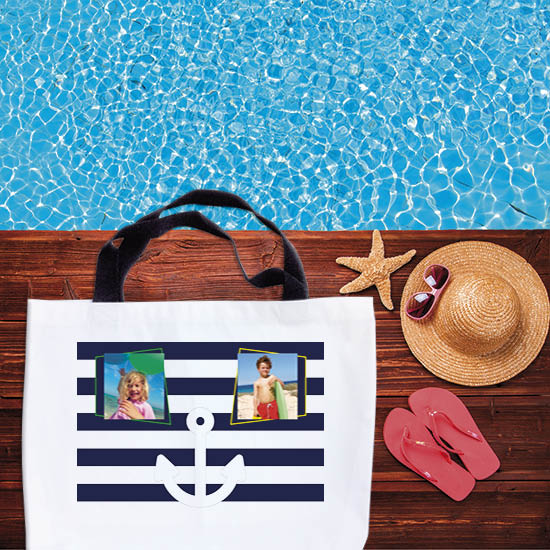 Strandtasche 1002 | Anker blau