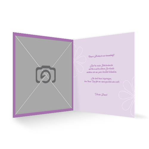 Hochzeitskarte/Dankeskarte 1204 violett