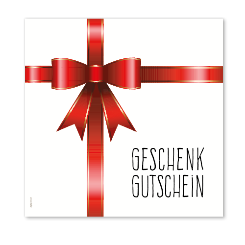 Geschenkgutschein 1115 | rote Schlaufe