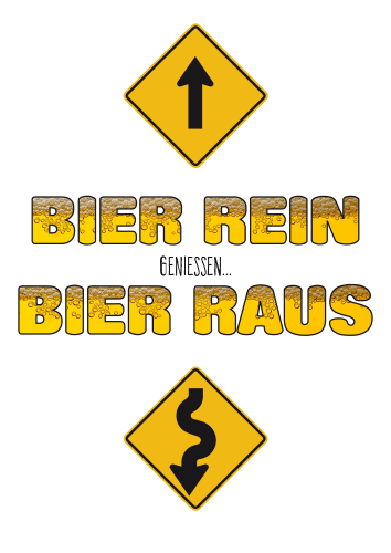 T-Shirt 1008 | Bier rein - geniessen - Bier raus