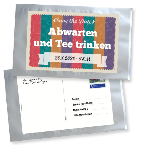 1002_Tee-Postkarte | Abwarten und Tee trinken