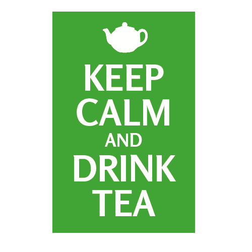 1032_Tee-Postkarte | Keep calm and drink tea - grün