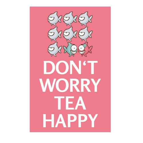 1036_Tee-Postkarte | Don't worry tea happy