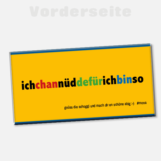 MundArt Foto-Schokolade 1118 | ichchannüddefürichbinso