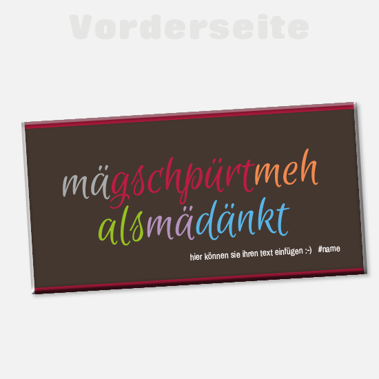 MundArt Foto-Schokolade 1132 | mägschpürtmehalsmädänkt