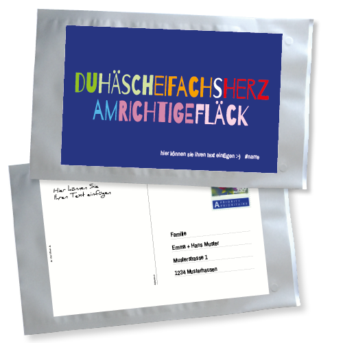 1045_Tee-Postkarte | duhäscheifachsherzamrichtigefläck