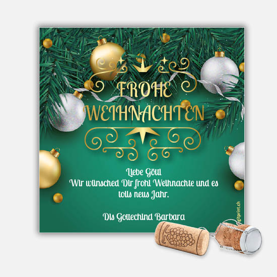 Weinetikette 1058 | Frohe Weihnachten