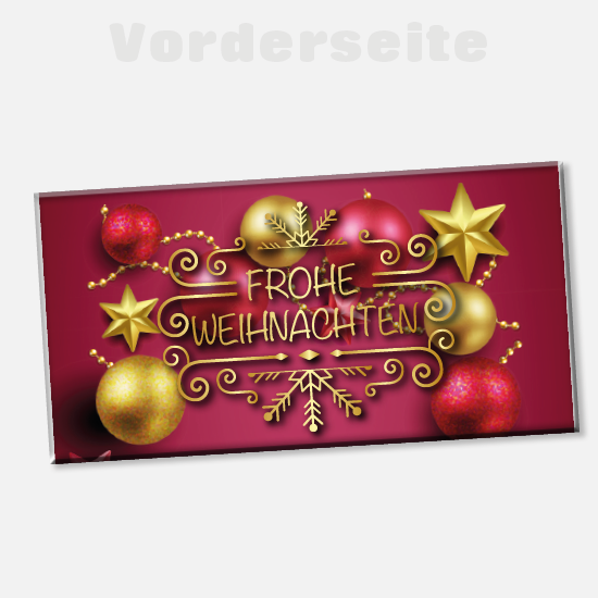 Weihnachts-Foto-Schokolade 1144 | Frohe Weihnachten