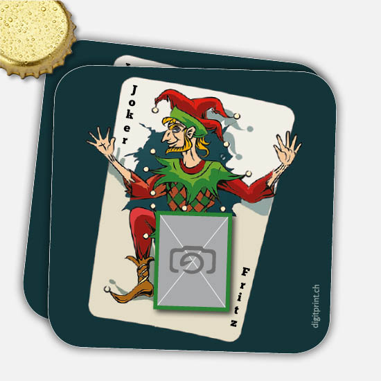 Bierdeckel und Bieretikette JOKER