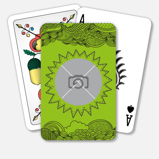 Spielkarte-Jasskarte 1112 | mit grünem Ornament
