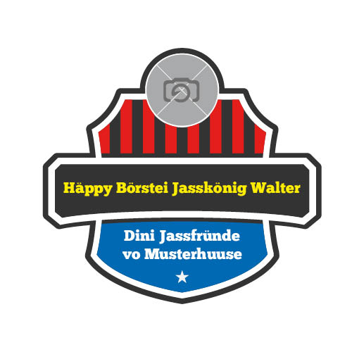 Jassteppich 1018 | Wappen rot-blau