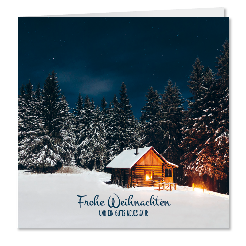 Weihnachtskarte 1007 | Haus im Wald