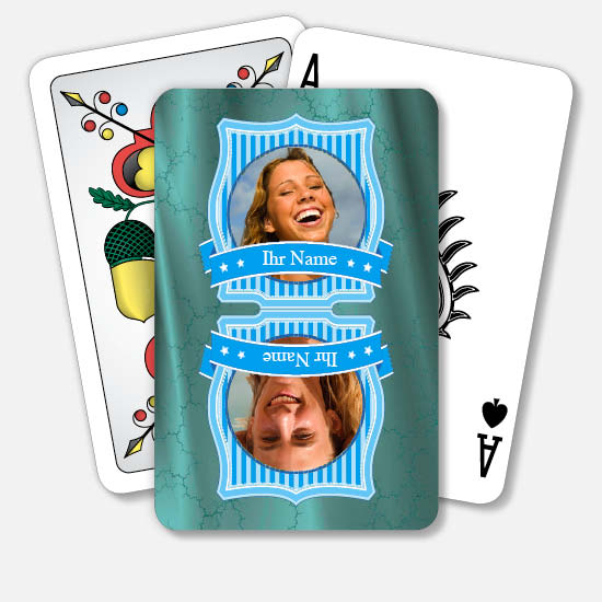 Jasskarten | Spielkarten 1016 | Doppelkopf in blau