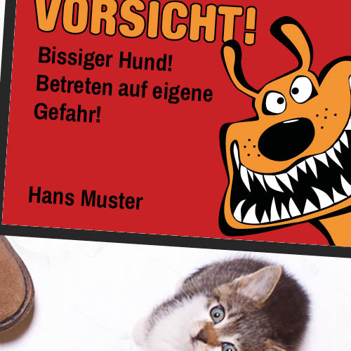 Fussmatte 1050 | Vorsicht bissiger Hund