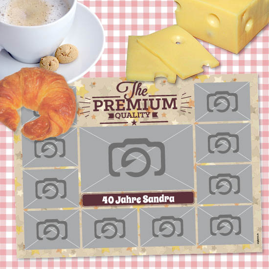 Geburtstag Tischset 1056 | Collage The Premium Quality