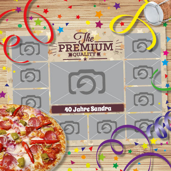Geburtstag Tischset 1056 | Collage The Premium Quality