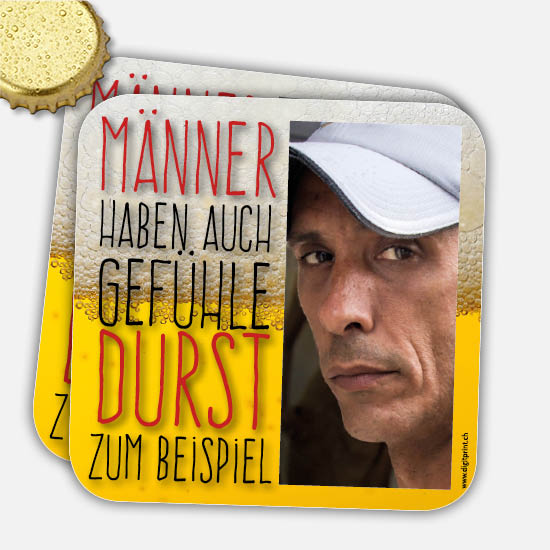 Bierdeckel 1192 | Männer haben auch Gefühle - Durst zum Beispiel