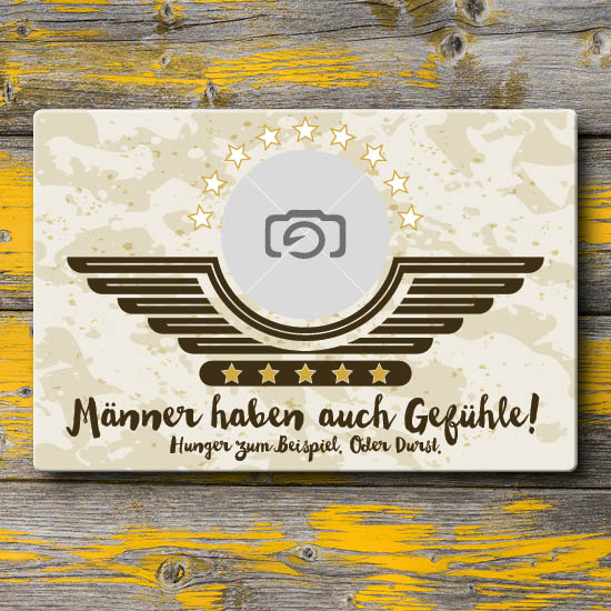 1009_Blechschild | Männer haben auch Gefühle