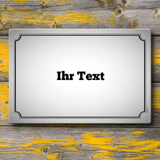 1015_Nostalgie-Blechschild | Rahmen mit Text