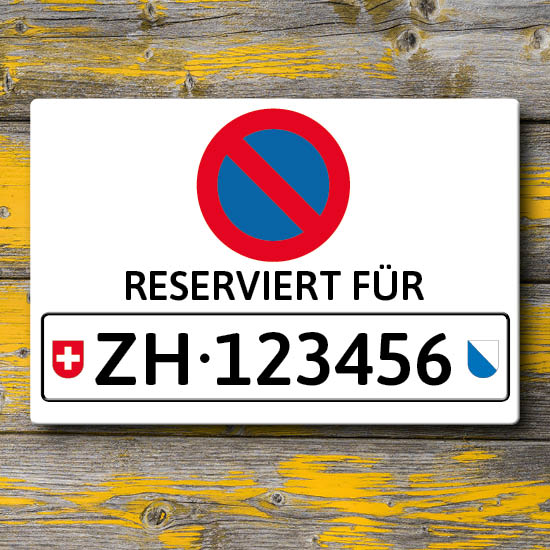 1040_Blechschild | Parkverbot, Reserviert für...