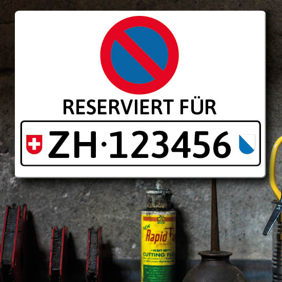 1040_Blechschild | Parkverbot, Reserviert für...