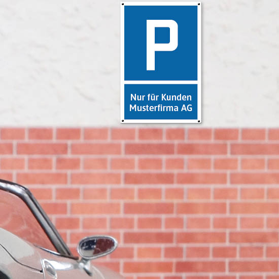1043_Blechschild | Parkplatzschild nur für Kunden